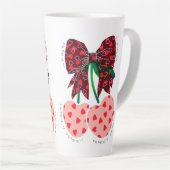 愛さくらんぼ多おもしろいくの実 カフェラテマグ (右アングル)