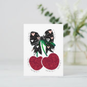 愛さくらんぼ多おもしろいくの実 ポストカード (スタンド正面)