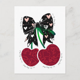 愛さくらんぼ多おもしろいくの実 ポストカード