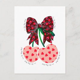愛さくらんぼ多おもしろいくの実 ポストカード