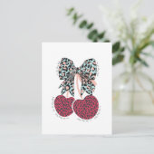 愛さくらんぼ多おもしろいくの実 ポストカード (スタンド正面)