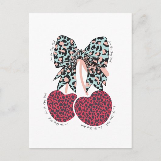 愛さくらんぼ多おもしろいくの実 ポストカード (正面)