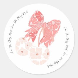 愛さくらんぼ多おもしろいくの実 ラウンドシール