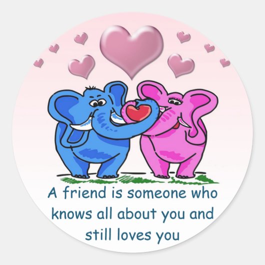 愛されたステッカー ラウンドシール (正面)