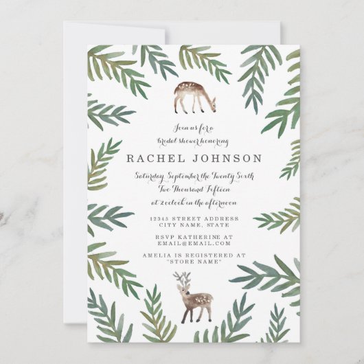 愛されたディーリーブライダルシャワー 招待状 (正面)