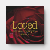 愛されたバレンタインデクリスチャン神の愛 フォトプラーク (正面)