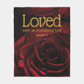 愛されたバレンタインデクリスチャン神の愛 フリースブランケット (正面)