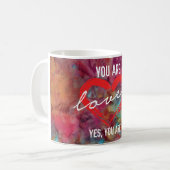 愛されたマグです コーヒーマグカップ (正面左)