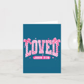 愛されたヨハネ3:16 クリスチャンはバレンタインデーが好き カード (正面)