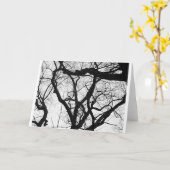 愛された木のハートの挨拶状です カード (黄色い花)