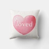 愛された水の色のハート クッション (裏面)