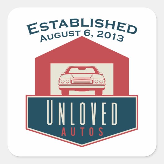 愛されていないオートステッカー スクエアシール (正面)