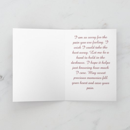 愛されていると知って　安らぎと優しさ カード (内部)