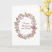 愛されていると知って　安らぎと優しさ カード (黄色い花)