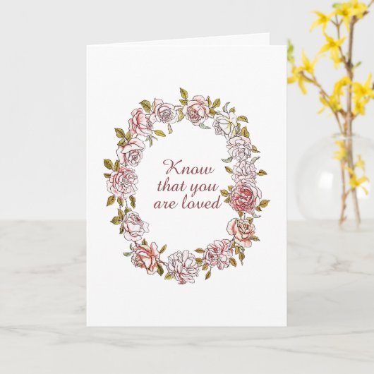 愛されていると知って　安らぎと優しさ カード (黄色い花)