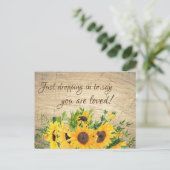 愛されているひまわりたち ポストカード (スタンド正面)