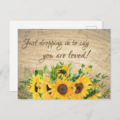 愛されているひまわりたち ポストカード (正面/裏面)