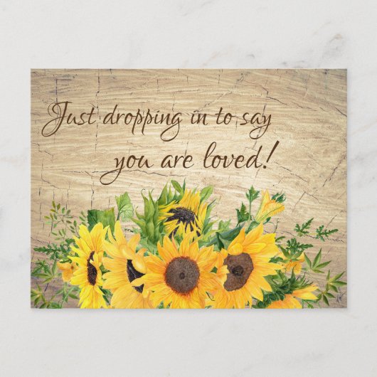 愛されているひまわりたち ポストカード (正面)