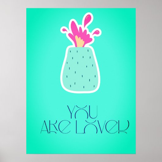 愛されているよ保育園の壁アートプリント ポスター (正面)