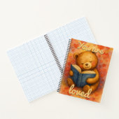 愛されているよ - かわいいクマの読書ノート ノートブック (内部)