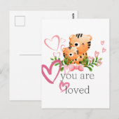 愛されているよ タイガー ポストカード (正面/裏面)