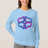 愛されているよ レディース ハート 長袖 T シャツ (正面)