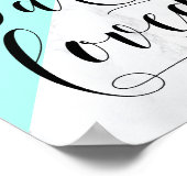 愛されているよ | 偽大理石調 ネイビーポスター ポスター (角)