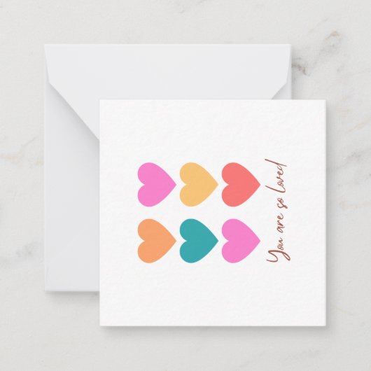 愛されている – バレンタインデーのカード ノートカード (正面)