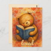 愛されている – 水彩本&ハートはがき ポストカード (正面/裏面)