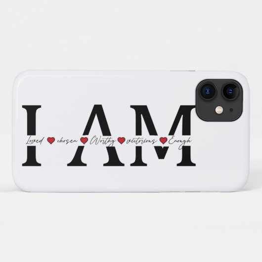 愛されている、私は選ばれた存在、価値がある、勝利者、十分である Case-Mate iPhoneケース (裏面(横))