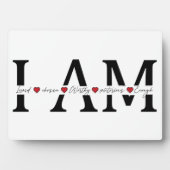 愛されている、選ばれている、価値がある、勝利している、十分である フォトプラーク (正面)