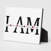 愛されている、選ばれている、価値がある、勝利している、十分である フォトプラーク (側面)