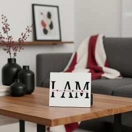 愛されている、選ばれている、価値がある、勝利している、十分である フォトプラーク