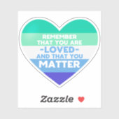 愛されているYou matter (ゲイの男の旗ハート) シール (シート)