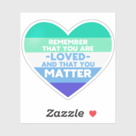 愛されているYou matter (ゲイの男の旗ハート) シール