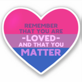 愛されているYou matter (バイセクシュアル国旗のハート) シール