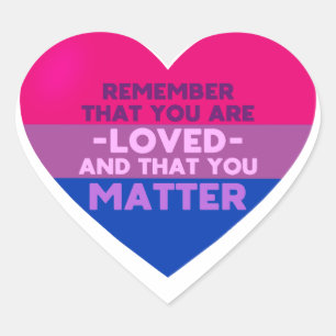 愛されているYou matter (バイセクシュアル国旗のハート) ハートシール