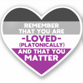 愛されているYou matter (無性国旗のハート) シール