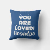 愛されてる！彼パーソナライズされたへの贈り物 クッション (裏面)