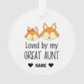 愛されて私の叔母素晴らしキツネ オーナメント (正面)