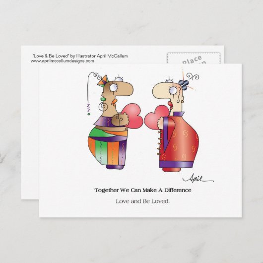愛されて、愛を返す ポストカード by アプりル・マッカラム (正面/裏面)