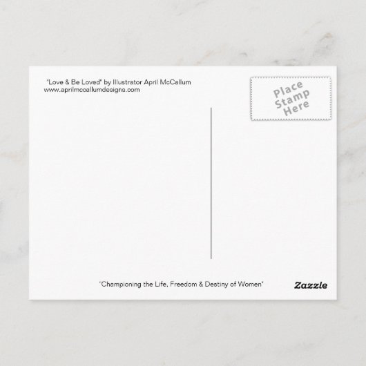 愛されて、愛を返す ポストカード by アプりル・マッカラム (裏面)