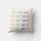 愛されるおもしろいの虹の前向き肯定 クッション (裏面)