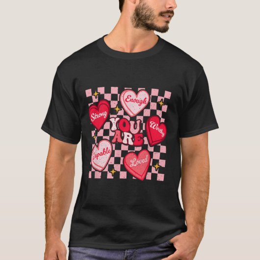 愛されるに値する キャンディハート 先生 バージョン Tシャツ (正面)