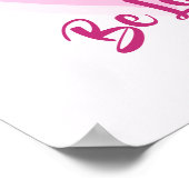 「愛されるに値する」ピンクのハートプリント ポスター (角)