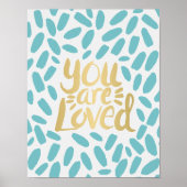 愛されるやる気を起こさせる金ゴールドタイポグラフィ ポスター (正面)