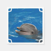 愛されるイルカ スタンダードカクテルナプキン (正面)