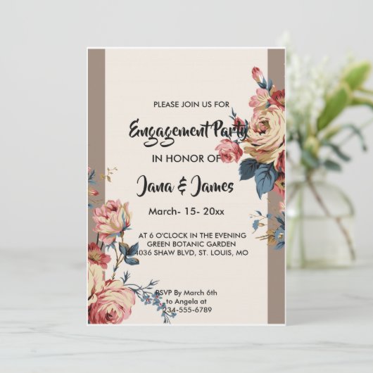 愛されるエンゲージメント 招待状 (スタンド正面)