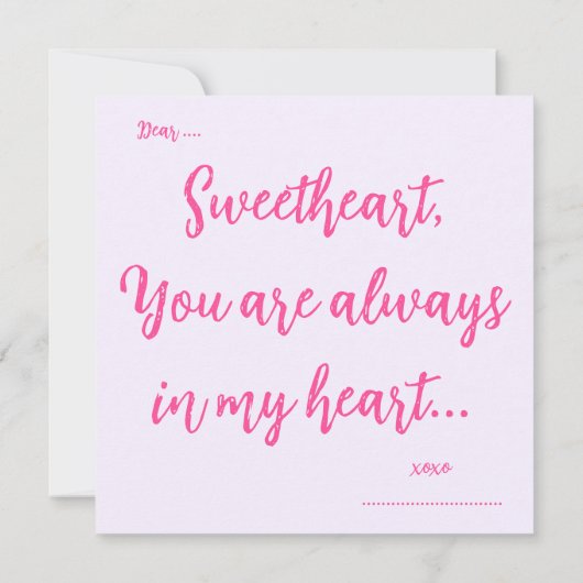 愛されるカード 招待状 (裏面)