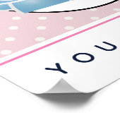 愛されるキスをする熊の水玉模様 ポスター (角)